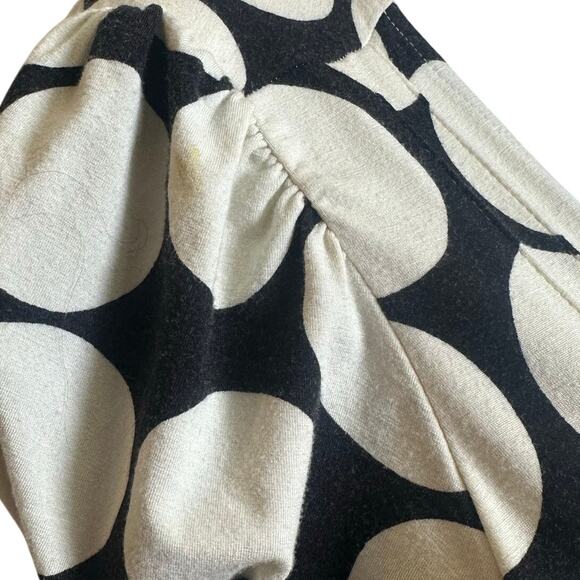Diane Von Furstenberg Black & White Wrap Jersey Stretch Dress sz 8 Flawed - Picture 8 of 11
